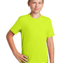 Sport-Tek Youth RacerMesh Moisture Wicking Short Sleeve Crewneck T-Shirt - Neon Yellow - Closeout
