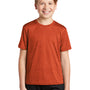 Sport-Tek Youth Contender Heather Moisture Wicking Short Sleeve Crewneck T-Shirt - Heather Deep Orange