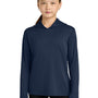 Sport-Tek Youth Posi-UV Pro Moisture Wicking Long Sleeve Hooded T-Shirt Hoodie - True Navy Blue - COMING SOON