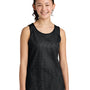 Sport-Tek Youth Moisture Wicking Reversible Mesh Tank Top - Black/White