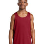 Sport-Tek Youth Moisture Wicking Competitor Rev Tank Top - Deep Red/Black