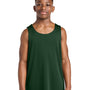 Sport-Tek Youth Moisture Wicking Competitor Rev Tank Top - Forest Green/White
