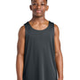 Sport-Tek Youth Moisture Wicking Competitor Rev Tank Top - Iron Grey/White