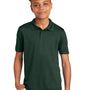 Sport-Tek Youth RacerMesh Moisture Wicking Short Sleeve Polo Shirt - Dark Forest Green