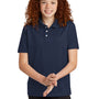 Sport-Tek Youth Moisture Wicking Micropique Short Sleeve Polo Shirt - True Navy Blue