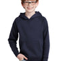 Sport-Tek Youth Drive Fleece Hooded Sweatshirt Hoodie w/ Pouch Pocket - True Navy Blue