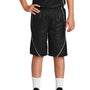 Sport-Tek Youth Moisture Wicking Mesh Reversible Spliced Shorts - Black - Closeout