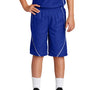 Sport-Tek Youth Moisture Wicking Mesh Reversible Spliced Shorts - True Royal Blue - Closeout