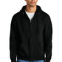 Jerzees Mens Rugged Full Zip Hooded Sweatshirt Hoodie w/ Pockets - Black Ink - COMING SOON