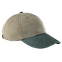 Adams Hats Mens Adjustable Hat - Khaki Brown/Forest Green