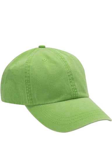 Adams AD969 Mens Adjustable Hat Lime Green Flat Front