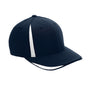 Team 365 Hats Mens Moisture Wicking Stretch Fit Hat - Dark Navy Blue/White - Closeout