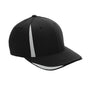 Team 365 Hats Mens Moisture Wicking Stretch Fit Hat - Black/Silver Grey - Closeout