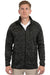 Burnside 3901 Mens Sweater Knit Full Zip Jacket Heather Black Model Front