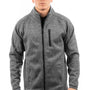 Burnside Mens Sweater Knit Full Zip Jacket - Heather Charcoal Grey