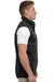 Burnside B3910 Mens Sweater Knit Full Zip Vest Heather Black Model Side