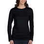 Bella + Canvas Womens Jersey Long Sleeve Crewneck T-Shirt - Black