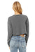 Bella + Canvas B7503/7503 Womens Cropped Fleece Crewneck Sweatshirt Heather Deep Grey Model Back
