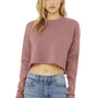 Bella + Canvas Womens Cropped Fleece Crewneck Sweatshirt - Mauve