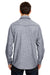 Burnside 8255 Mens Long Sleeve Button Down Shirt w/ Double Pockets Dark Denim Model Back