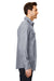 Burnside 8255 Mens Long Sleeve Button Down Shirt w/ Double Pockets Dark Denim Model Side