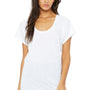 Bella + Canvas Womens Flowy Short Sleeve Scoop Neck T-Shirt - White - Closeout