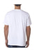 Bayside 5000 Mens USA Made Short Sleeve Crewneck T-Shirt White Model Back