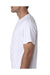 Bayside 5000 Mens USA Made Short Sleeve Crewneck T-Shirt White Model Side