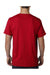 Bayside 5000 Mens USA Made Short Sleeve Crewneck T-Shirt Red Model Back