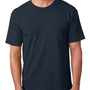Bayside Mens USA Made Short Sleeve Crewneck T-Shirt - Dark Navy Blue
