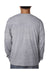 Bayside BA5060 Mens USA Made Long Sleeve Crewneck T-Shirt Dark Ash Grey Model Back