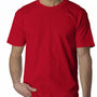 Bayside Mens USA Made Short Sleeve Crewneck T-Shirt - Red