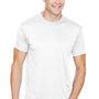 Bayside Mens USA Made Performance Short Sleeve Crewneck T-Shirt - White