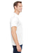 Bayside 5300 Mens USA Made Performance Short Sleeve Crewneck T-Shirt White Model Side
