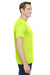Bayside 5300 Mens USA Made Performance Short Sleeve Crewneck T-Shirt Lime Green Model Side