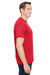 Bayside 5300 Mens USA Made Performance Short Sleeve Crewneck T-Shirt Red Model Side