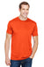 Bayside 5300 Mens USA Made Performance Short Sleeve Crewneck T-Shirt Bright Orange Model Front