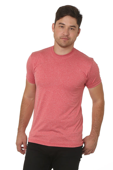Bayside 5300 Mens USA Made Performance Short Sleeve Crewneck T-Shirt Cationic Red Model Front