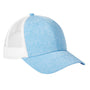 Big Accessories Hats Mens Adjustable Trucker Hat - Heather Light Blue/White