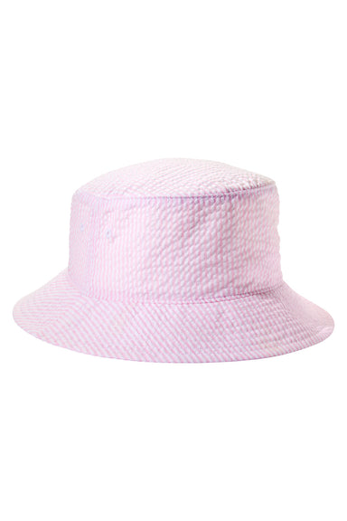 Big Accessories BA676 Mens Crusher Bucket Hat Seersucker Pink Flat Front