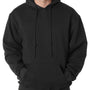 Bayside Mens USA Made Hooded Sweatshirt Hoodie w/ Pouch Pocket - Black