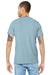 Bella + Canvas BC3001/3001C Mens Jersey Short Sleeve Crewneck T-Shirt Light Blue Model Back