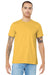 Bella + Canvas BC3001/3001C Mens Jersey Short Sleeve Crewneck T-Shirt Maize Yellow Model Front