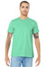 Bella + Canvas BC3001/3001C Mens Jersey Short Sleeve Crewneck T-Shirt Mint Green Model Front