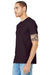 Bella + Canvas BC3001/3001C Mens Jersey Short Sleeve Crewneck T-Shirt Oxblood Black Model 3Q