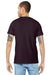 Bella + Canvas BC3001/3001C Mens Jersey Short Sleeve Crewneck T-Shirt Oxblood Black Model Back