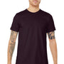 Bella + Canvas Mens Jersey Short Sleeve Crewneck T-Shirt - Oxblood Black