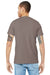 Bella + Canvas BC3001/3001C Mens Jersey Short Sleeve Crewneck T-Shirt Pebble Model Back