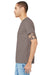 Bella + Canvas BC3001/3001C Mens Jersey Short Sleeve Crewneck T-Shirt Pebble Model Side