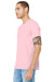 Bella + Canvas BC3001/3001C Mens Jersey Short Sleeve Crewneck T-Shirt Pink Model 3Q
